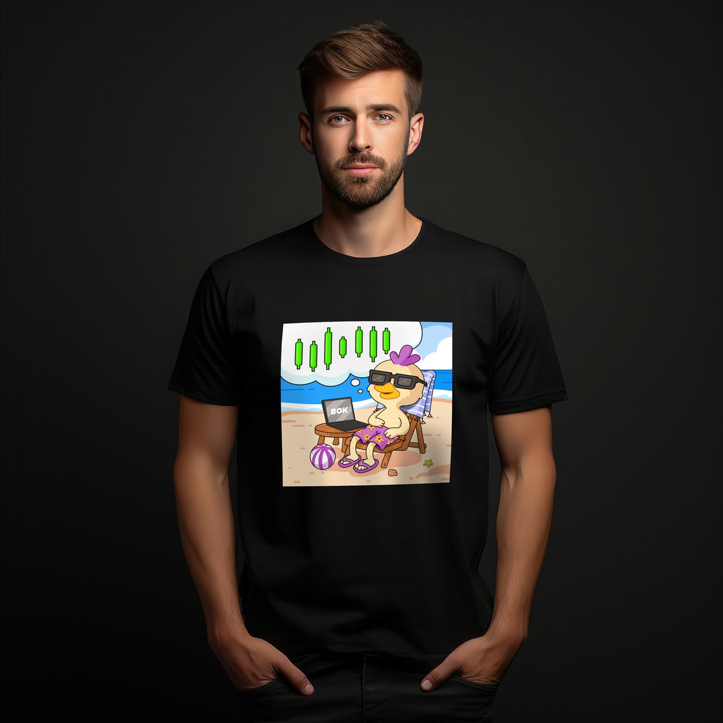 BOK the Chicken Beach Trading Tee