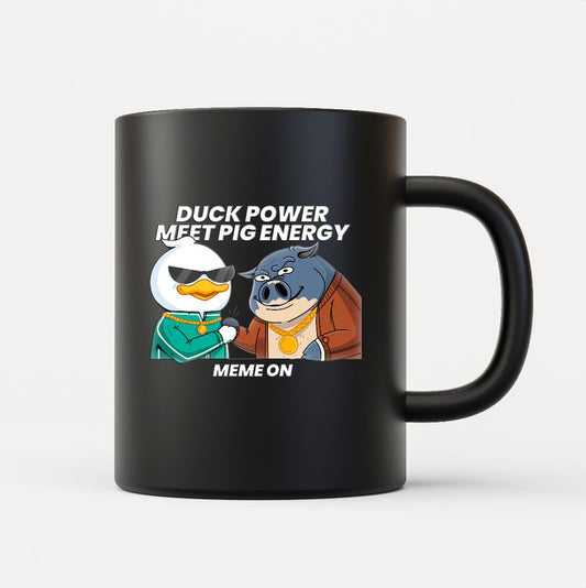 NIKEPIG x QUACKU "Duck Power Meets Pig Energy" Meme Mug
